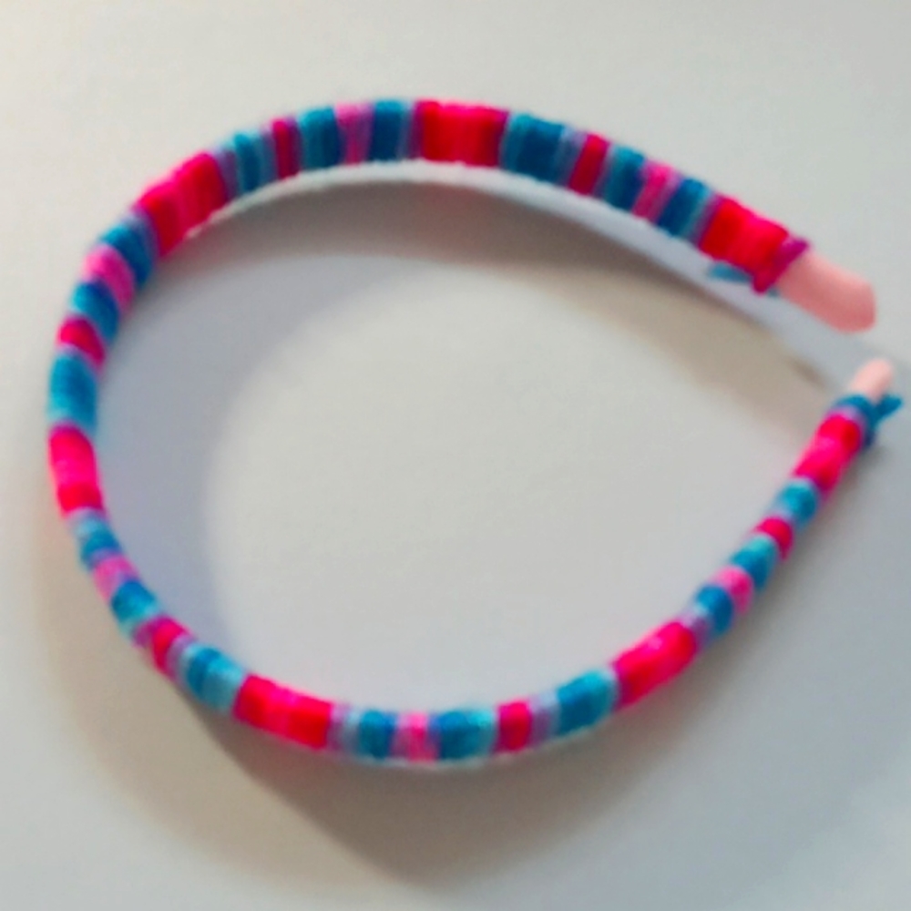 Pink blue and purple headband